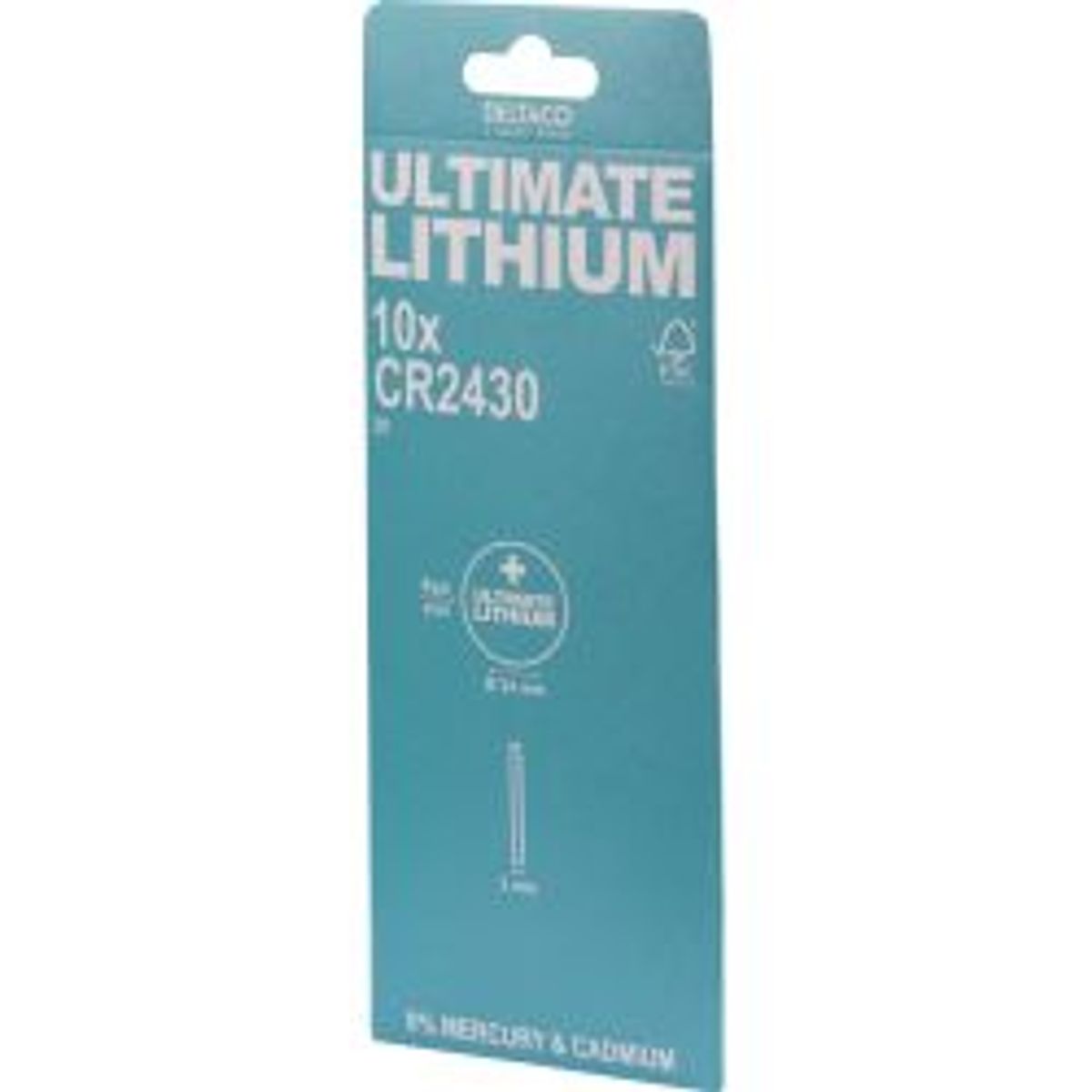 Deltaco Ultimate Lithium Battery, 3v, Cr2430 Button Cell, 10-pack - Batteri