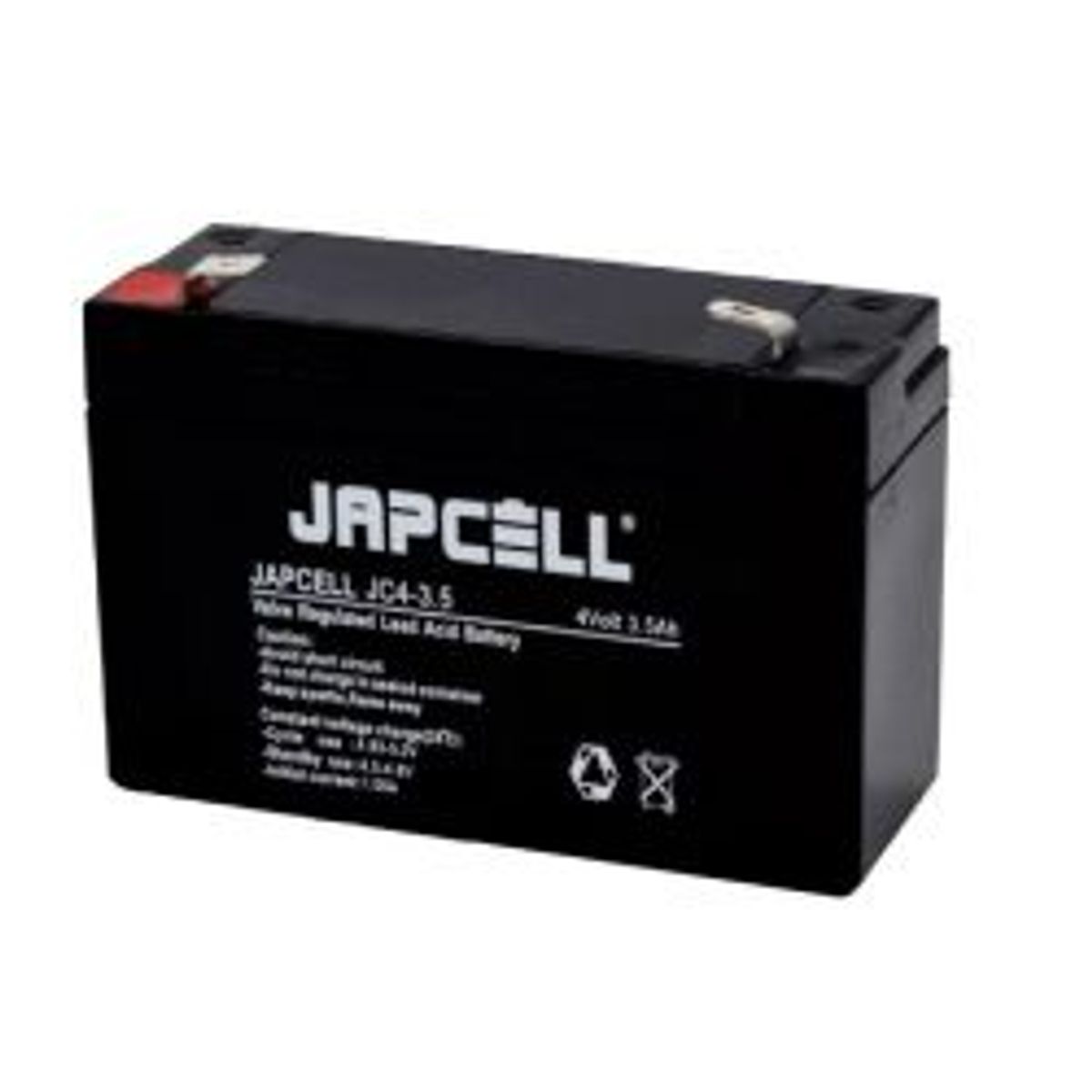 JAPCELL JCV4-3.5 4V 3.5Ah AGM Battery - Batteri