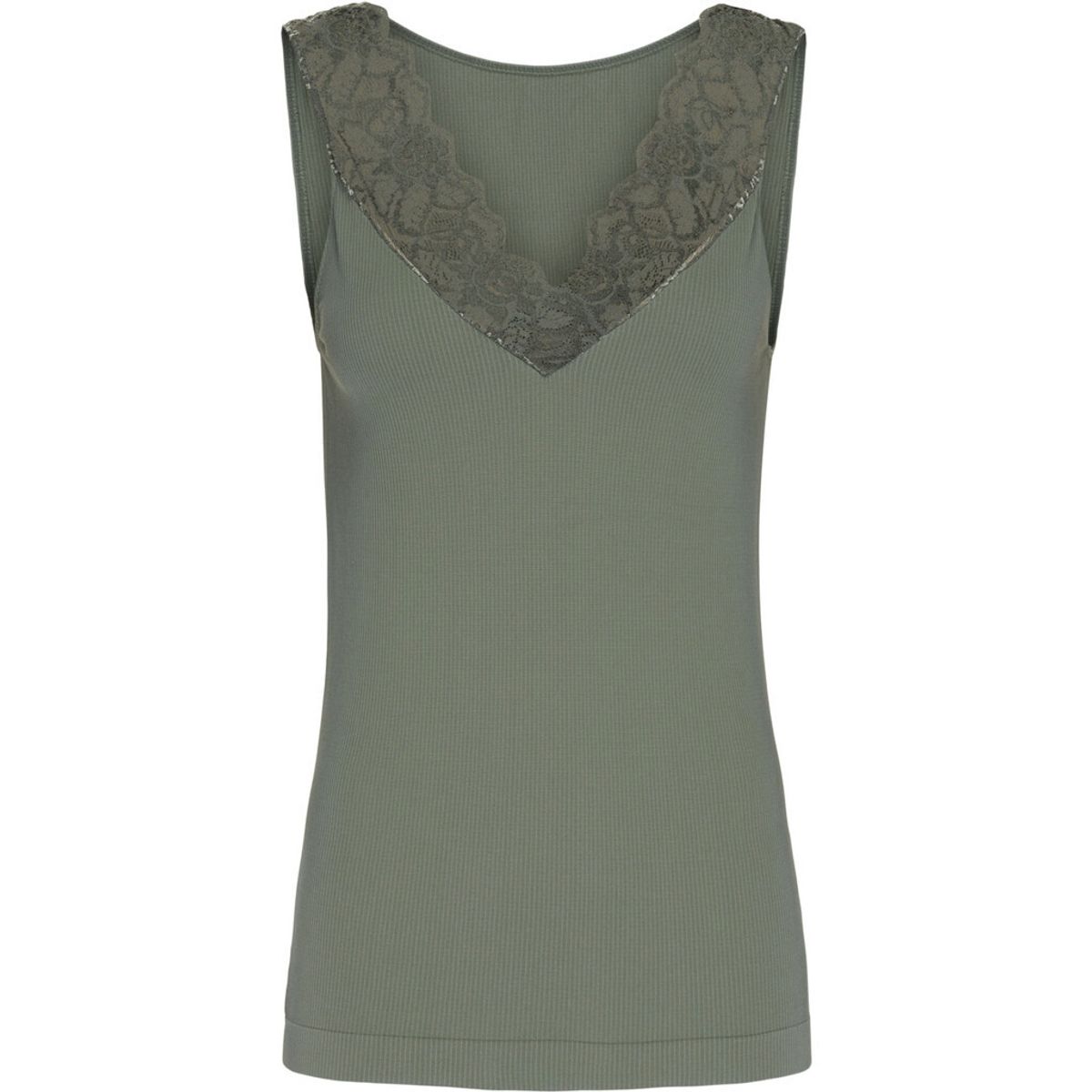 Tim & Simonsen - Belen ribtop V - blonde - Olive