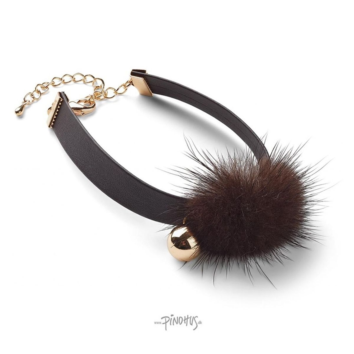 Natures Collection - Nicki mink armbånd - choko