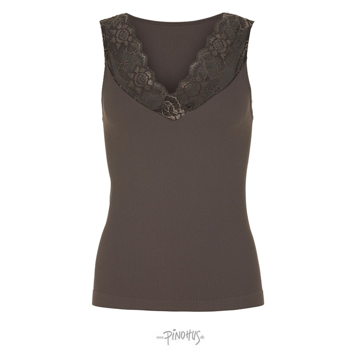 Tim & Simonsen - Belen ribtop V - blonde - Mocca