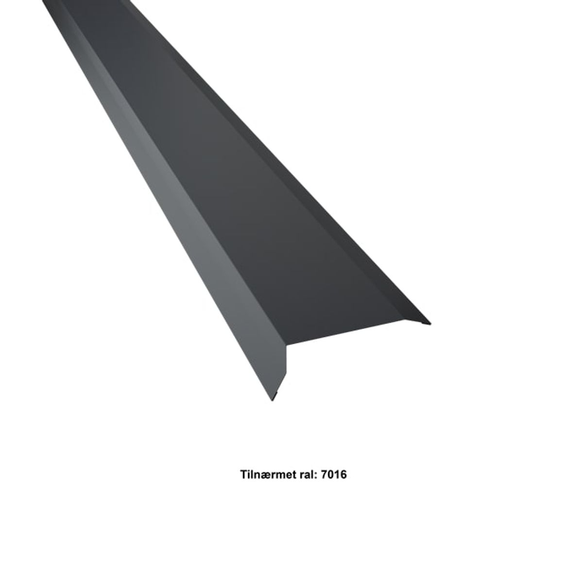 Vindskede lille. 25-25-95-25x2000 mm. - Sort - 2,50 meter. - 20 års garanti (0,50)