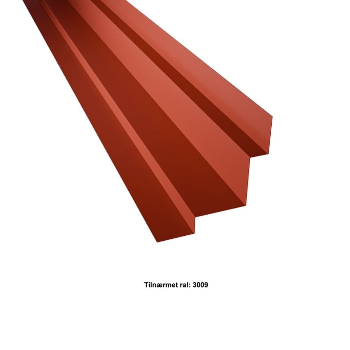 Indv. Hjørne hatteprofil 50-25-70-70-25-50x2500 mm. - Svenskrød - 20 års garanti (0,50)