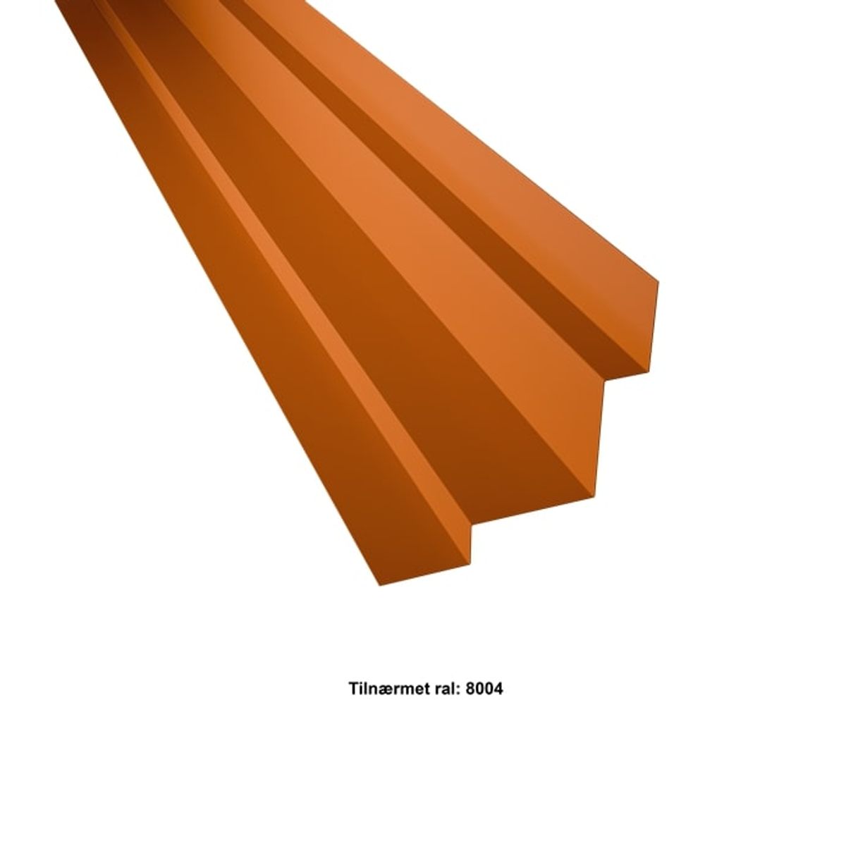 Indv. Hjørne hatteprofil 50-25-70-70-25-50x2500 mm. - Teglrød - 20 års garanti (0,50)