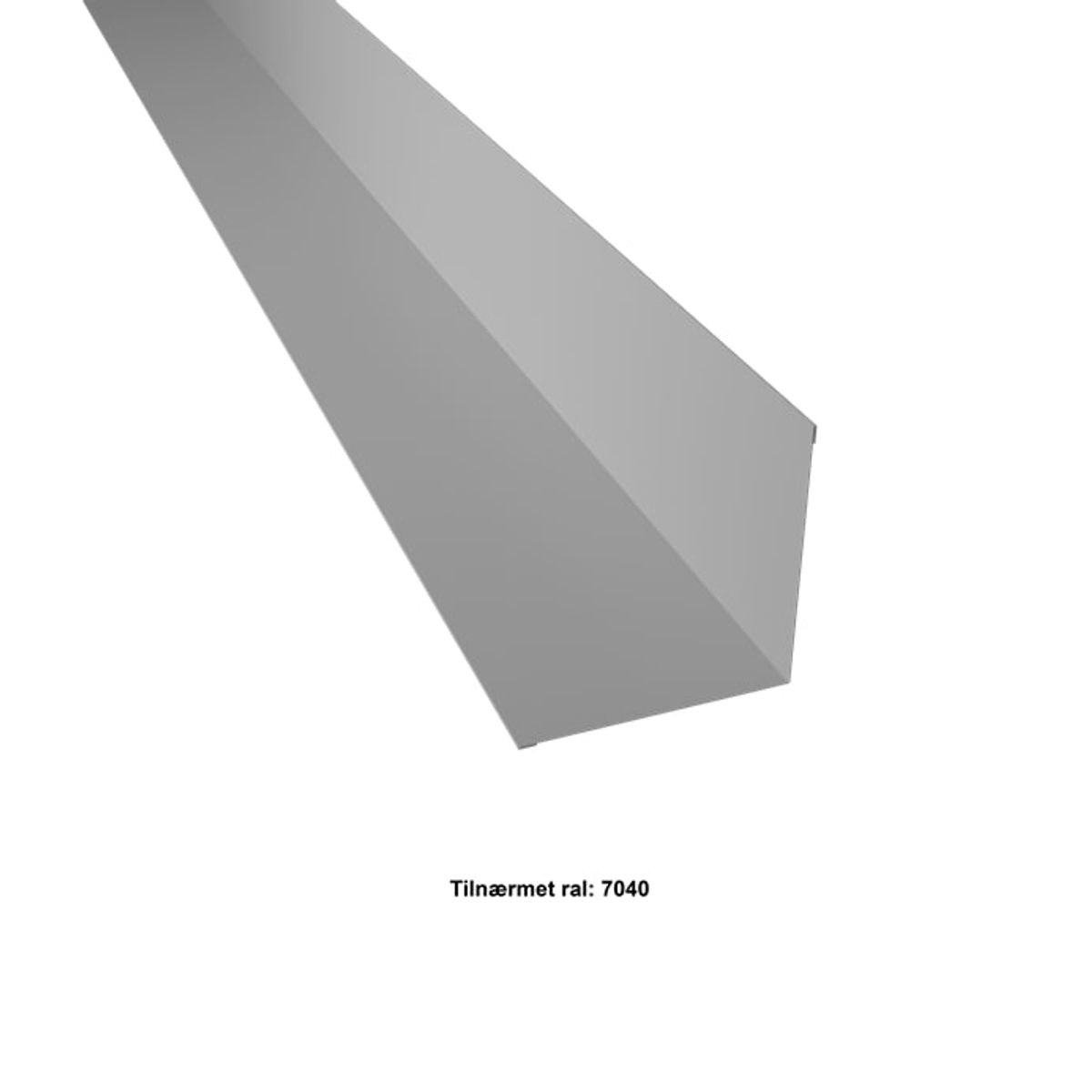 Indvendigt hjørne stor. 120-120x2000 mm. - Lys grå - 20 års garanti (0,50)