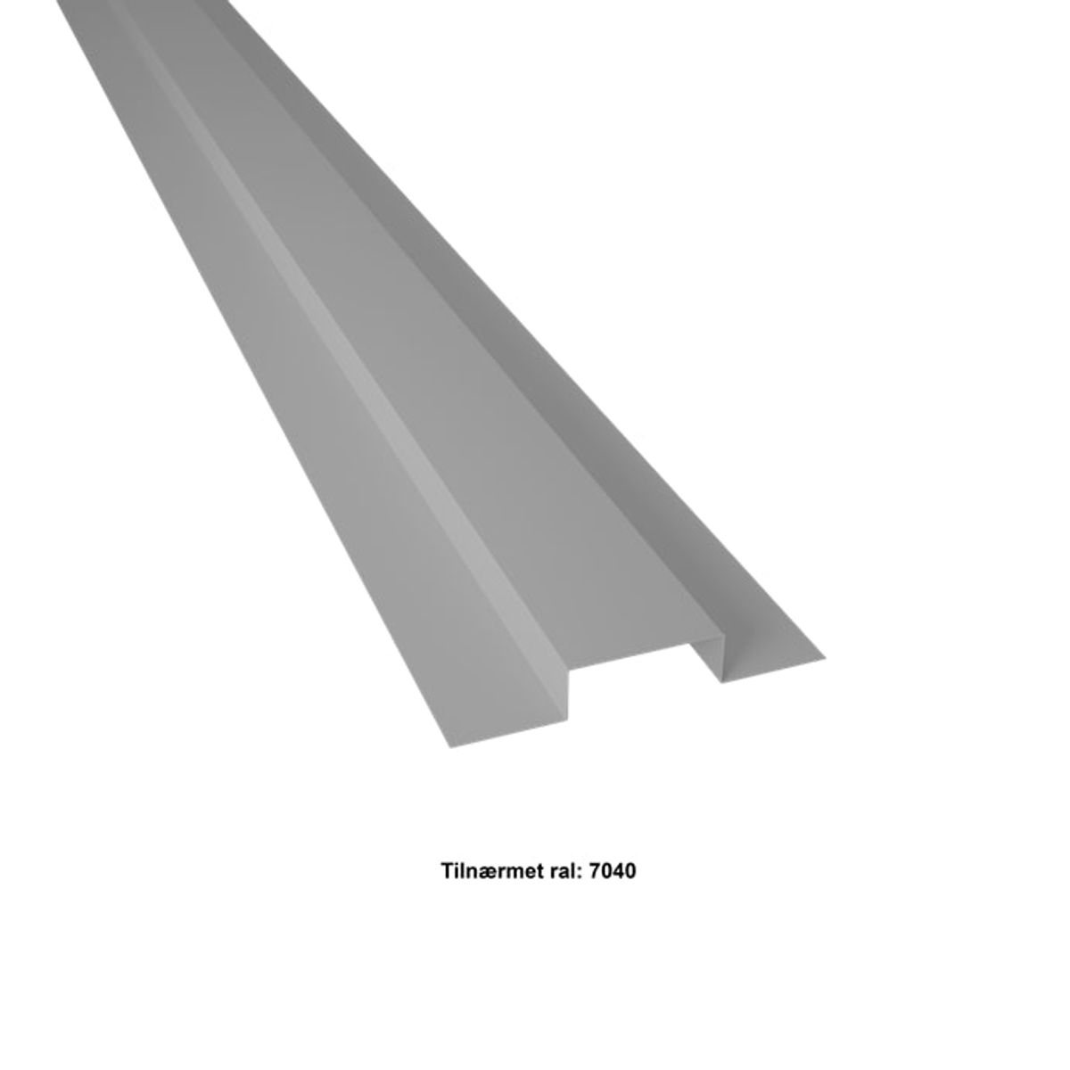 Hatteprofil. 50-25-70-25-50x2500 mm. - Lys grå - 40 års garanti (0,50)