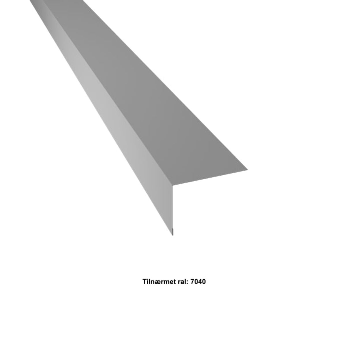 Sideinddækning. 70-100x2000 mm. - Lys grå - 20 års garanti (0,50)