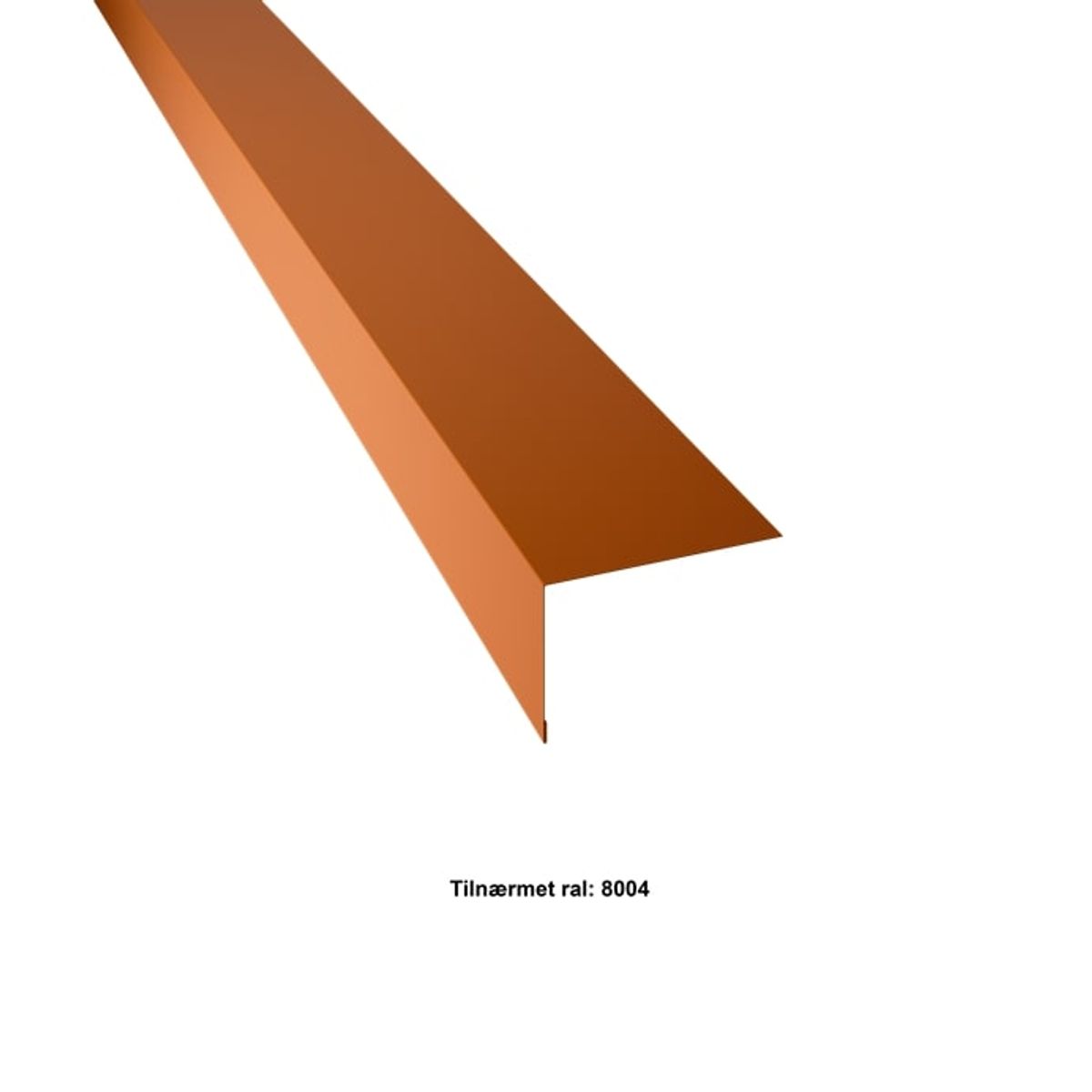 Sideinddækning. 70-100x2000 mm. - Teglrød - 40 års garanti (0,50)