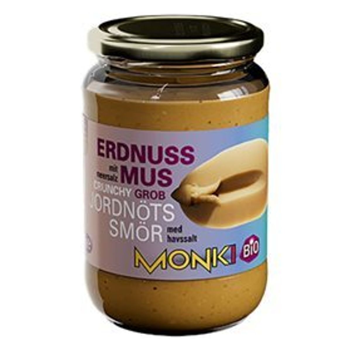 Monki Jordnøddesmør crunch Ø Monki, 650g.