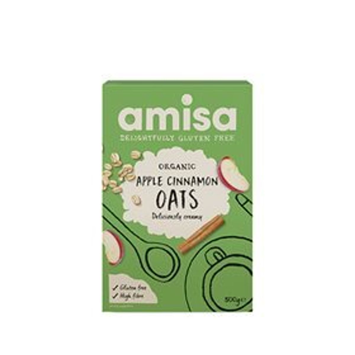 Amisa Havreflager m. Æble & Kanel glutenfri Ø, 300g.