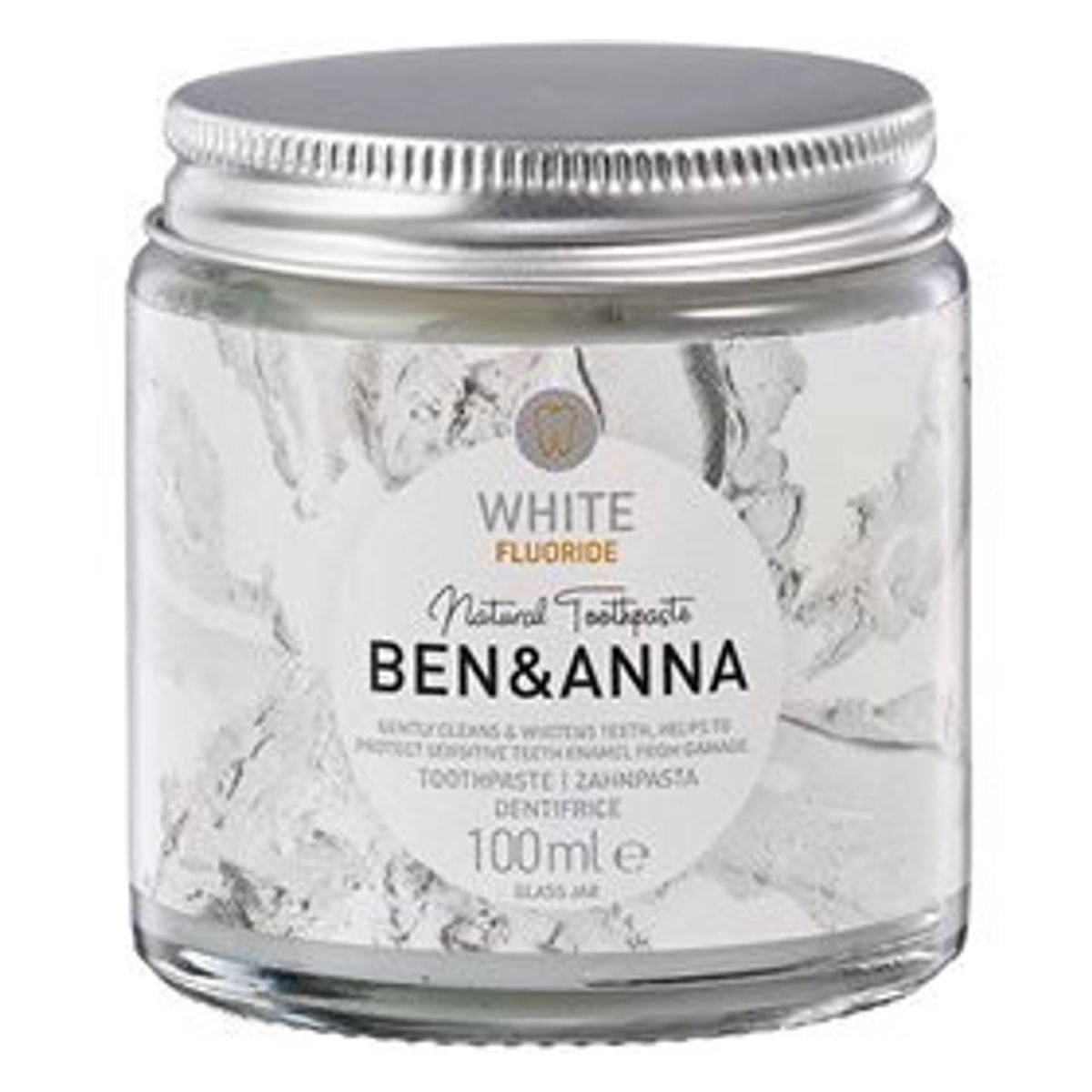 Ben & Anna Toothpaste White + Fluoride, 100ml.