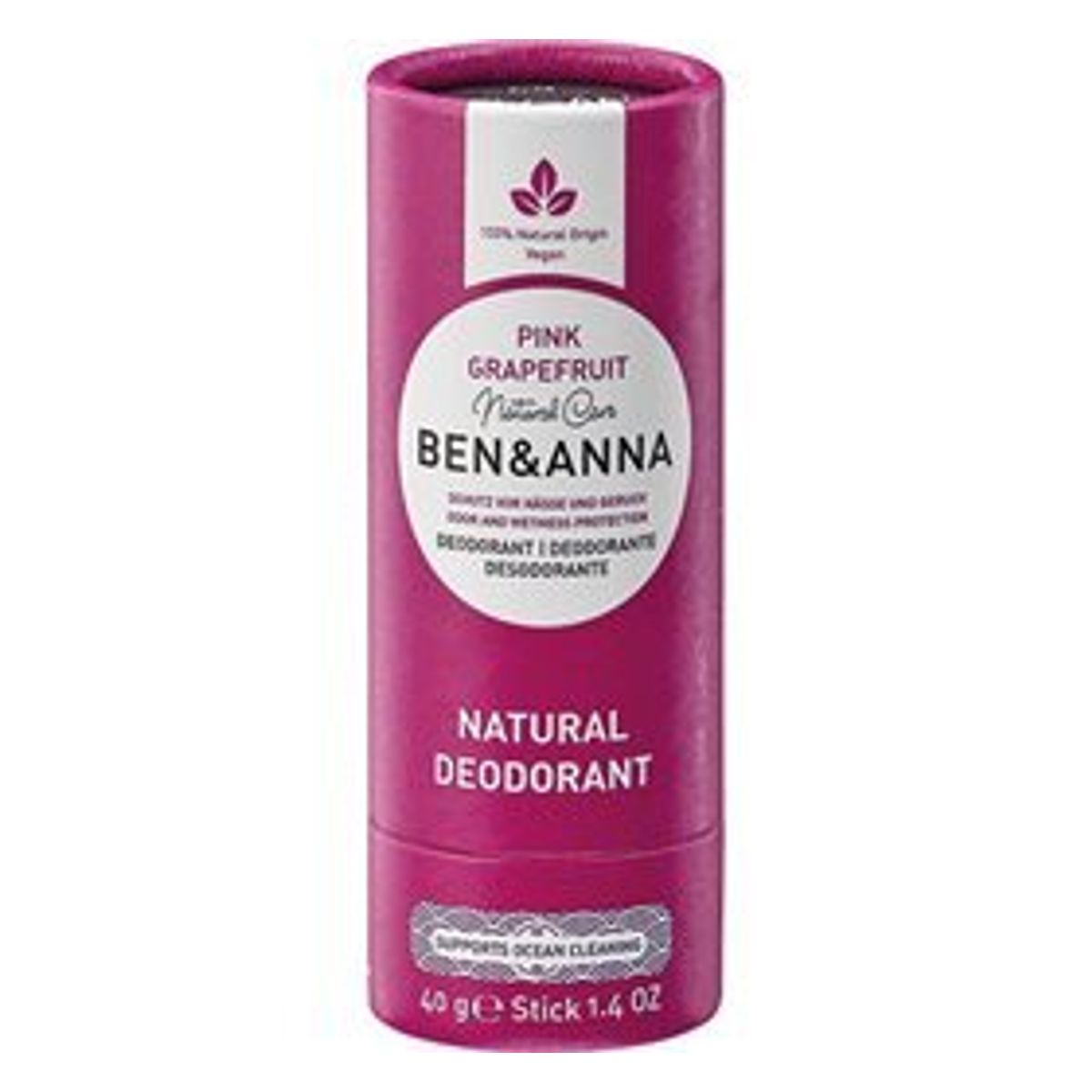 Ben & Anna Deodorant - Pink Grapefruit, 40g.