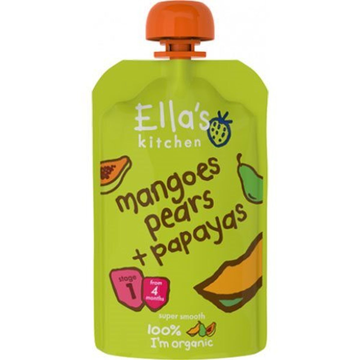 Ellas Kitchen Babymos mango, pære, & papaya Ø, 120g