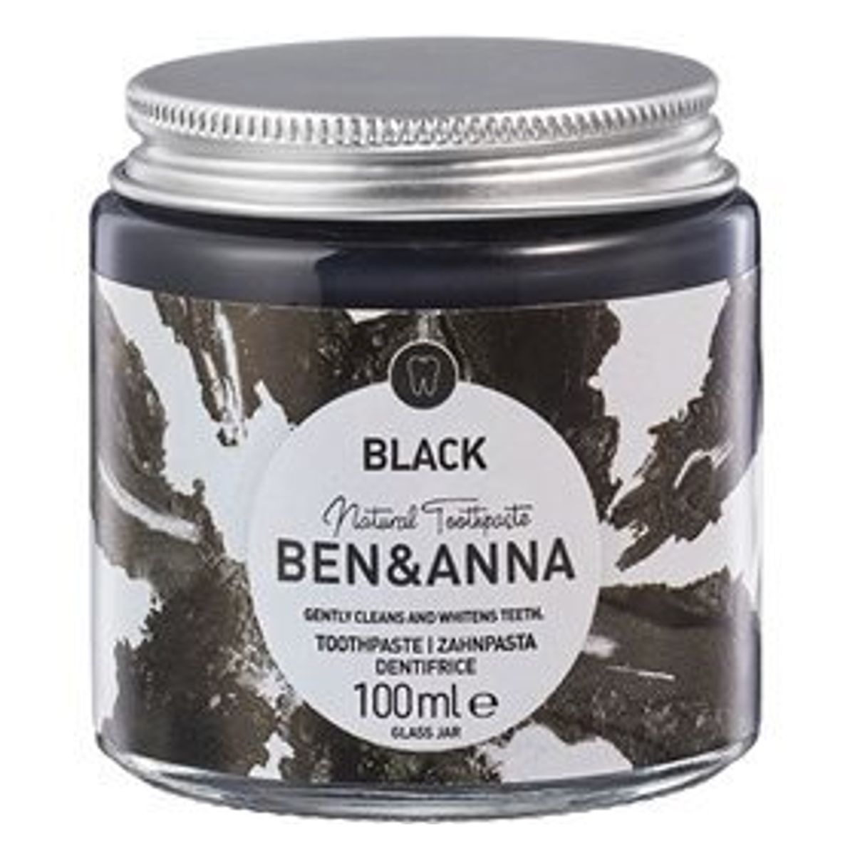 Ben & Anna Toothpaste Black - Fluoride Free, 100ml.