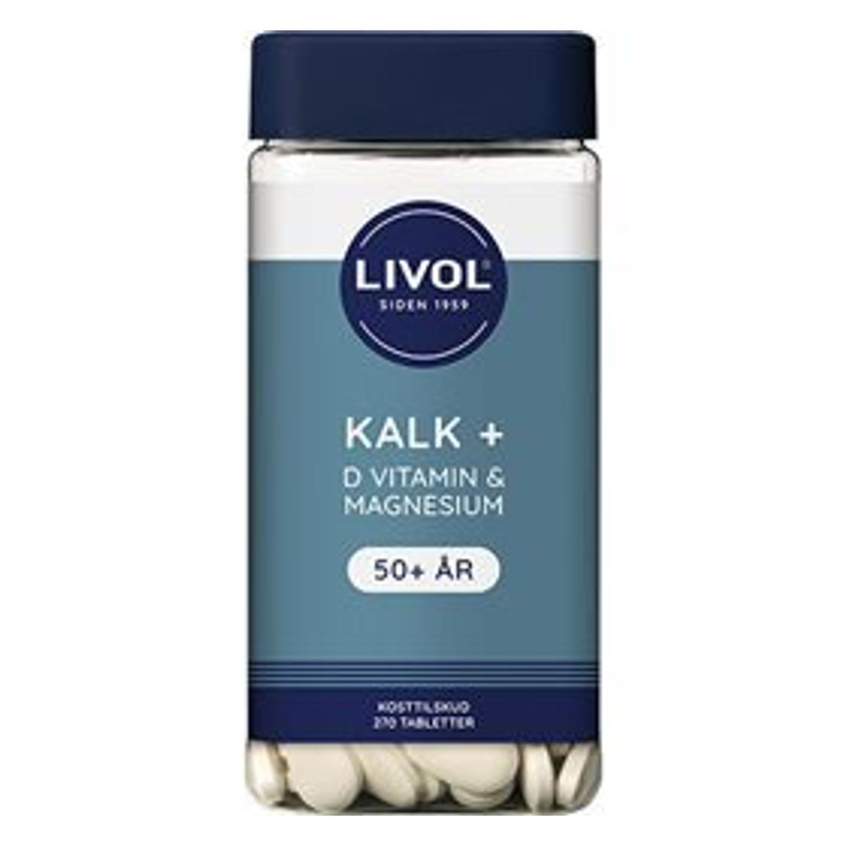 Livol Kalk + D vitamin & magnesium, 270tab.