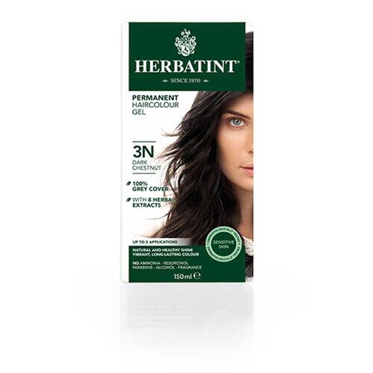 Herbatint 3N hårfarve Dark Chestnut, 150ml