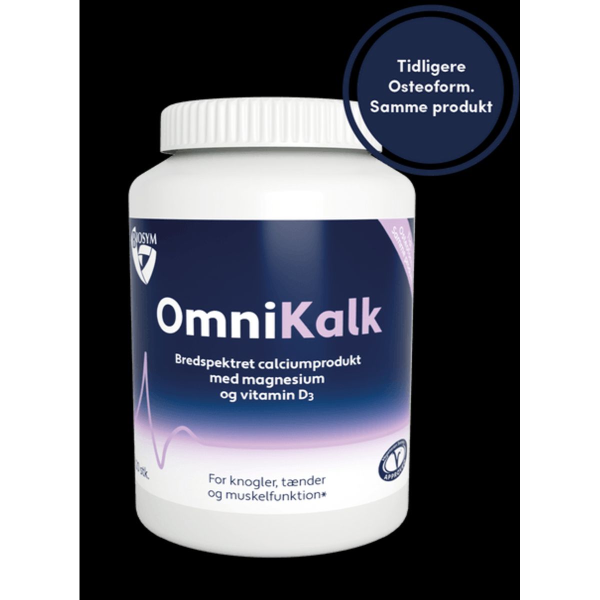 Omnikalk (Osteoform Calcium, Magnesium og D-vitamin) 120tabl.