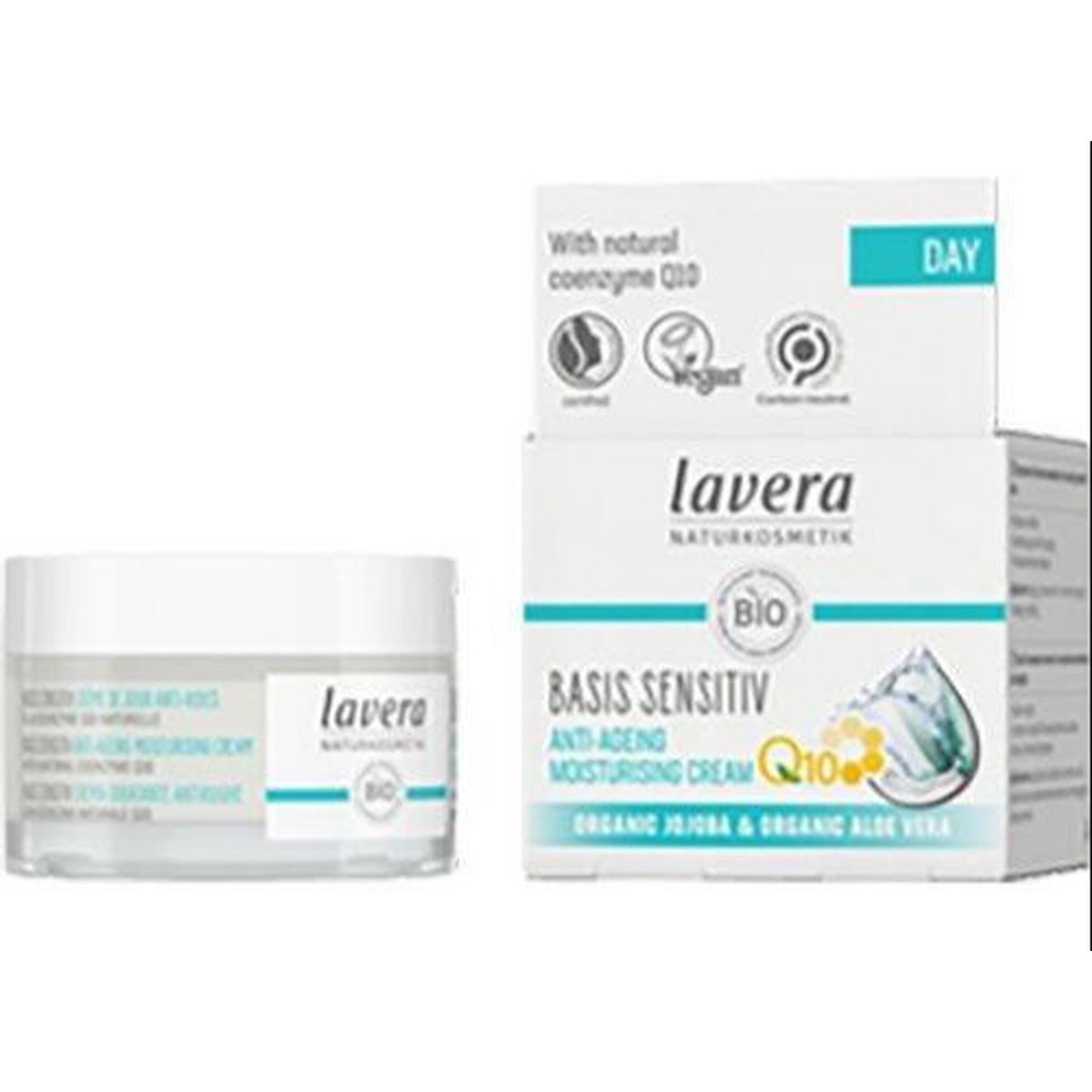 Lavera Basis Q10 Fugtighedscreme m. jojoba/aloe, 50ml.