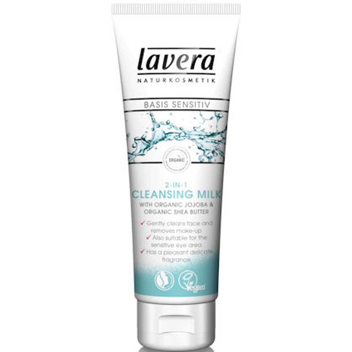 Lavera Basis Sensitiv Rensemælk 2 i 1, 125ml.