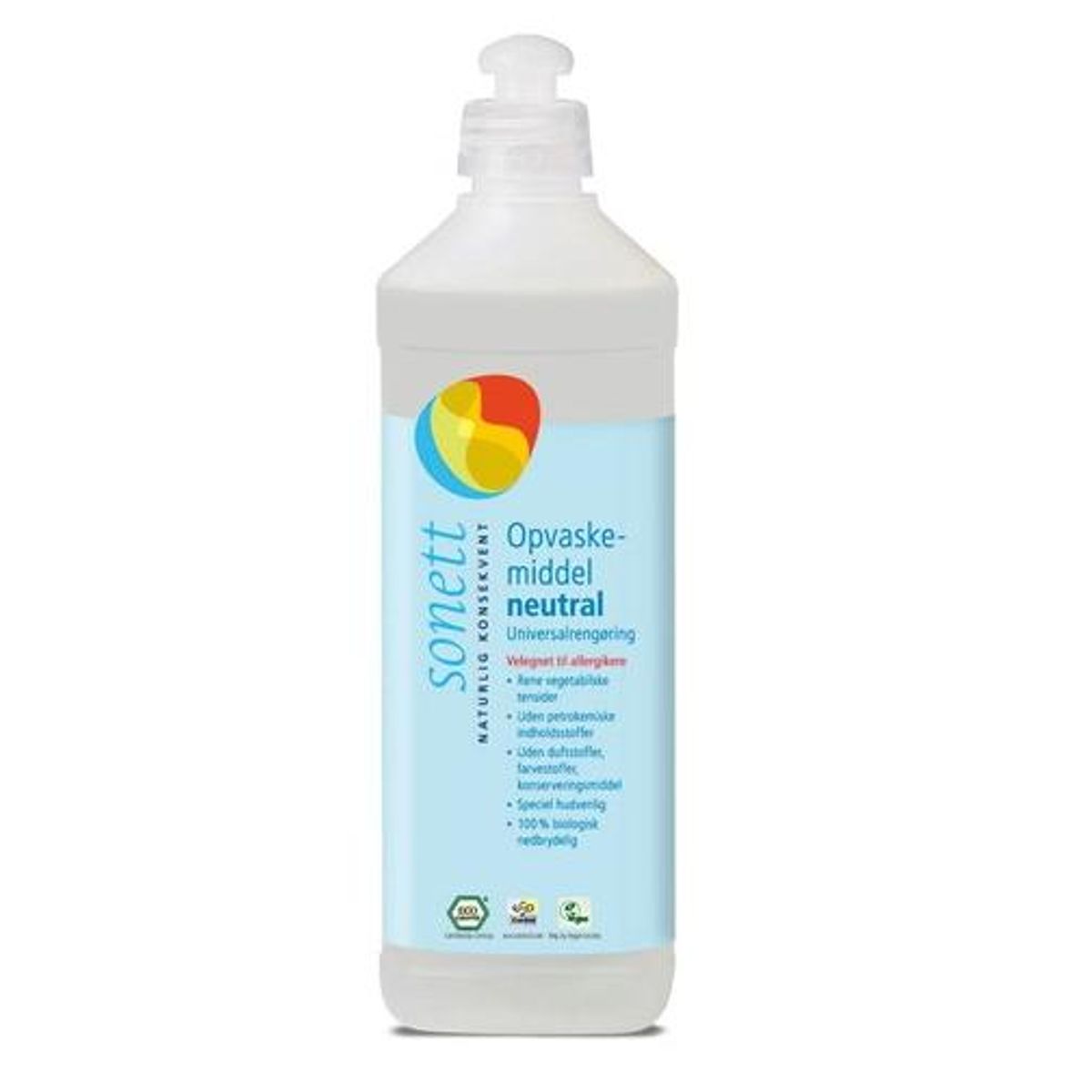 Sonett Opvaskemiddel/universalrengøring neutral, 500ml.