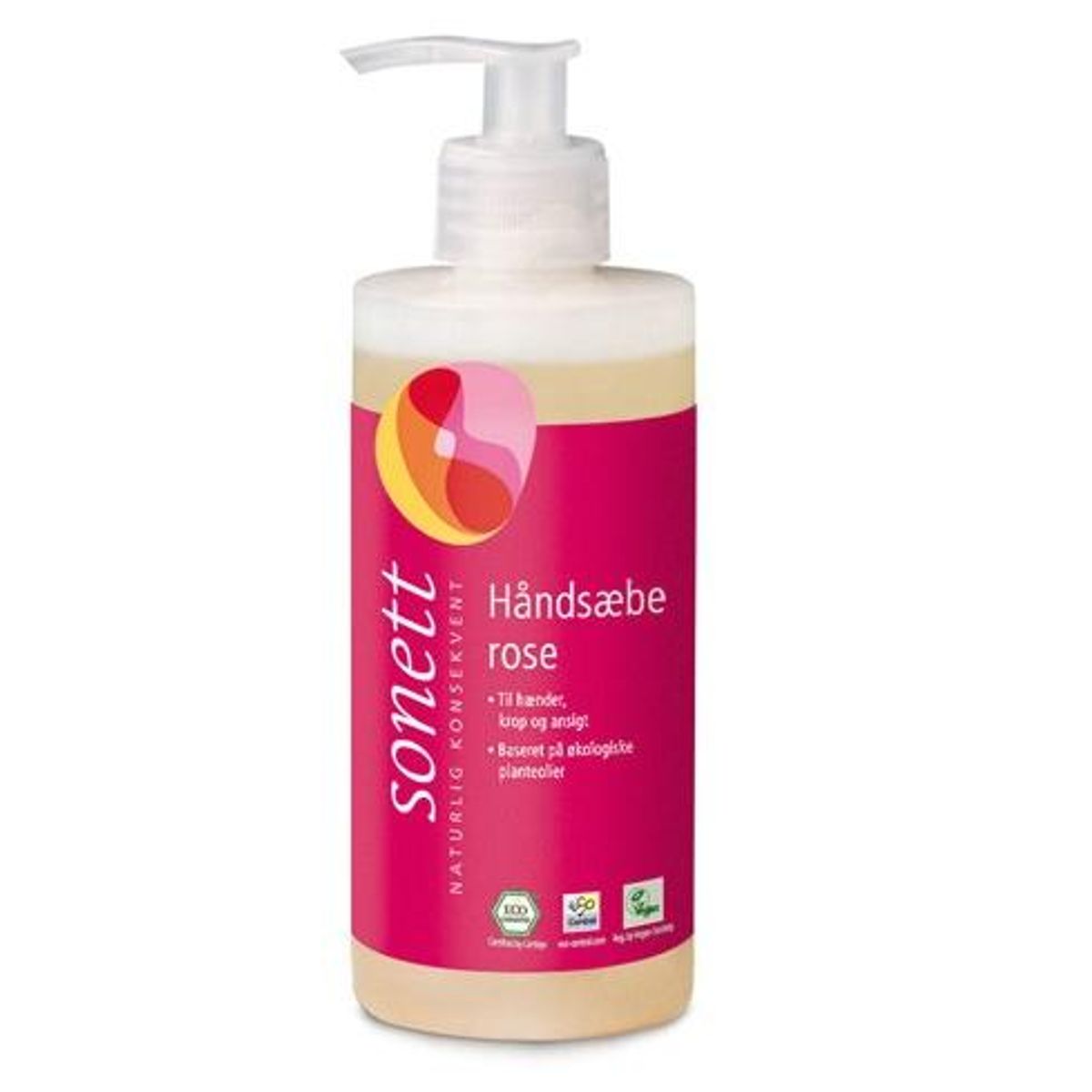 Sonett Håndsæbe rose, 300ml.