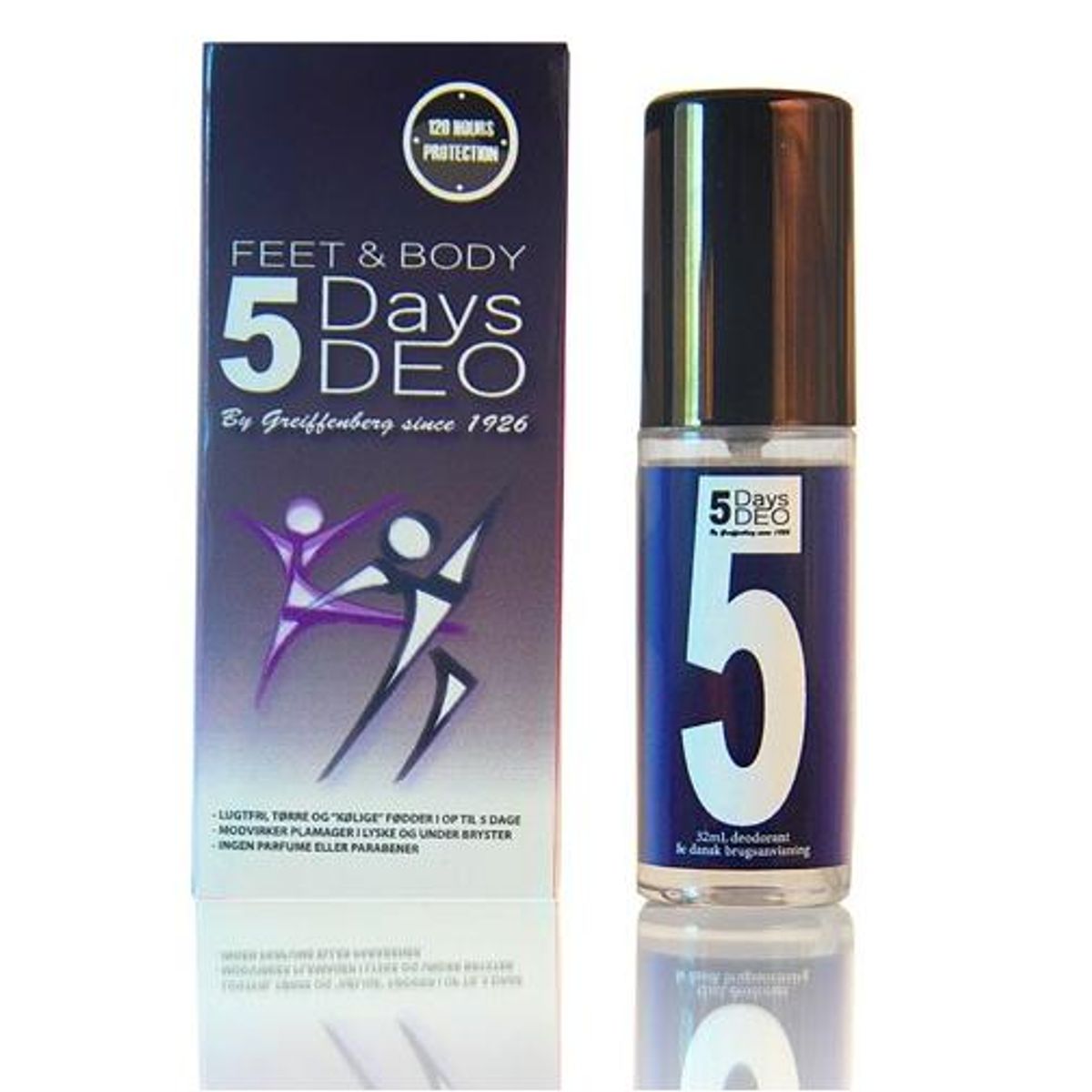 5 days deo feet & body, 32ml.