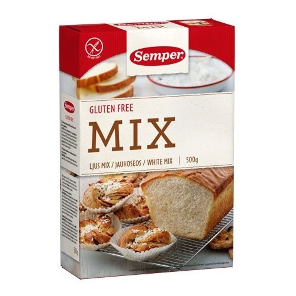 Semper Brødmix glutenfri, 500g.