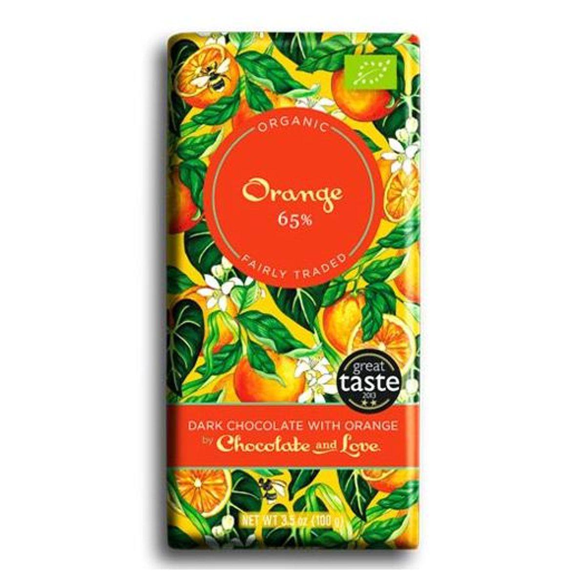 Chocolate and Love Chokolade Orange 65% Ø, 80g.