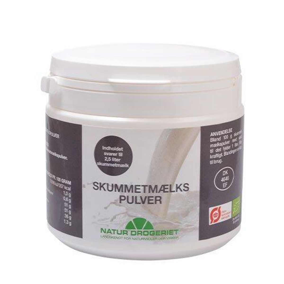 Natur drogeriet Skummetmælkspulver Ø, 250g.