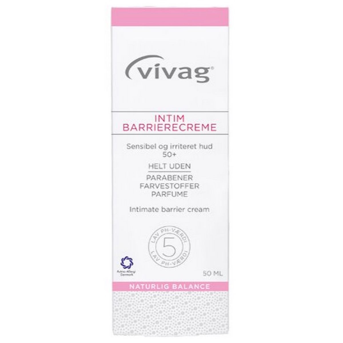 Vivag intim barrierecreme, 50ml.