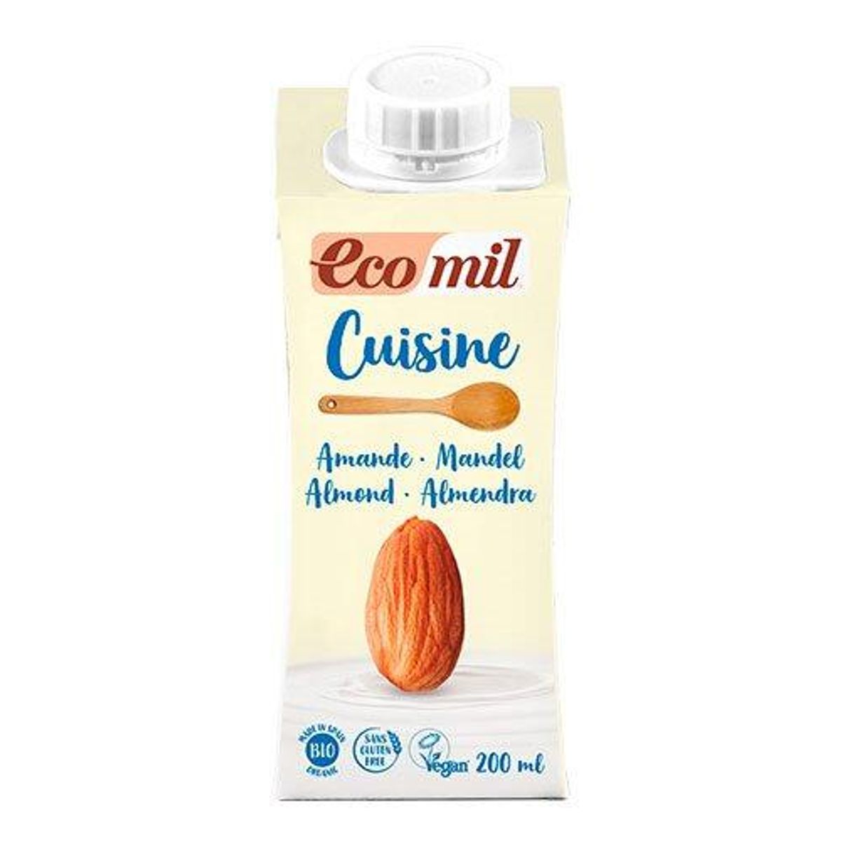 Ecomil Mandel fløde cuisine Ø, 200ml.