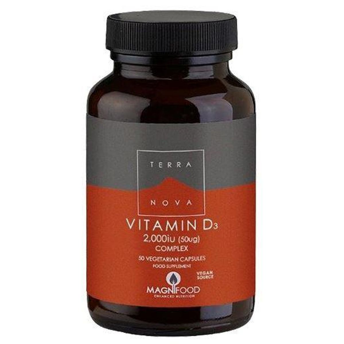 Terranova Vitamin D3 2000 IU, 50kap.