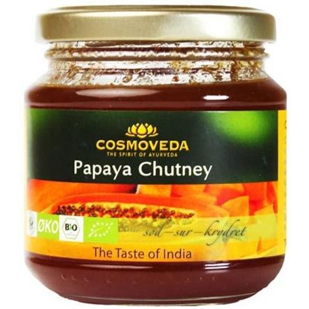 Cosmoveda Chutney Papaya Ø, 225g.