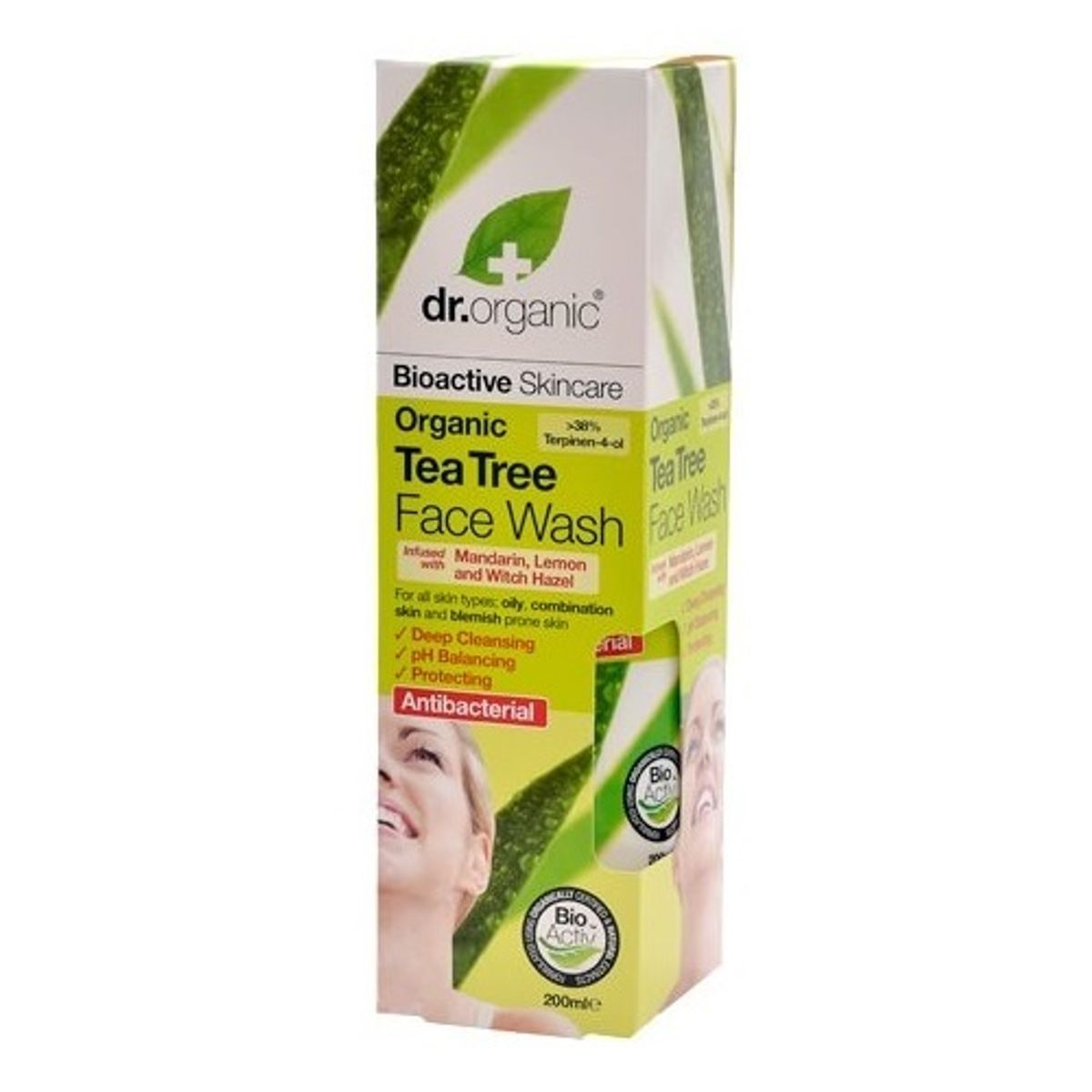 Dr. Organic Face wash tea tree 200ml.