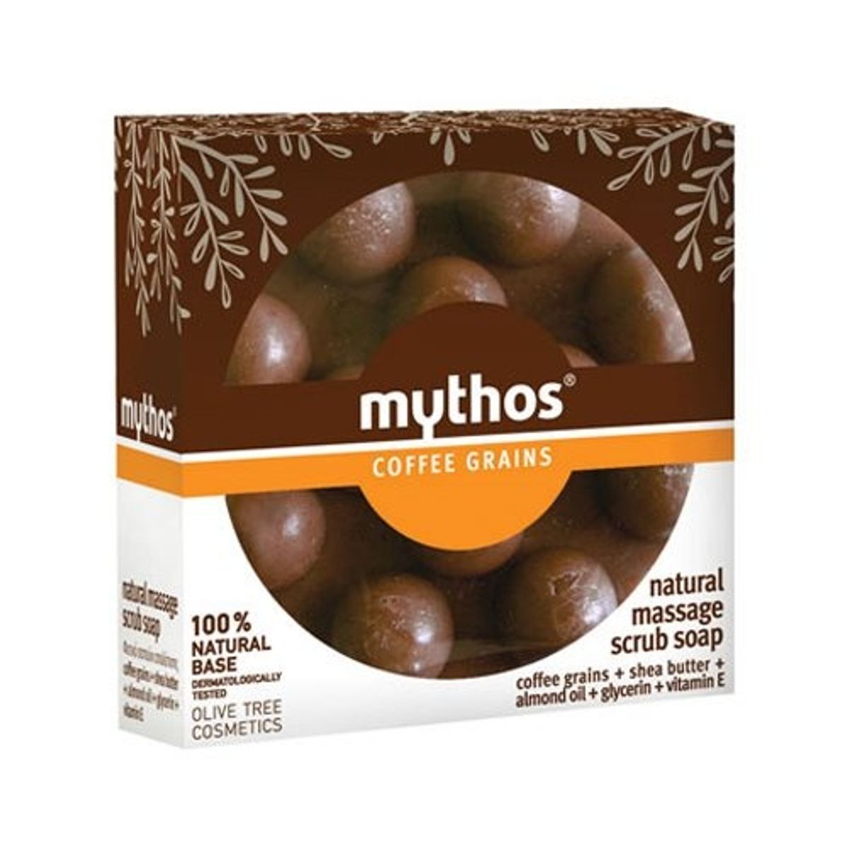 Mythos Natural massage scrub soap cofee grains