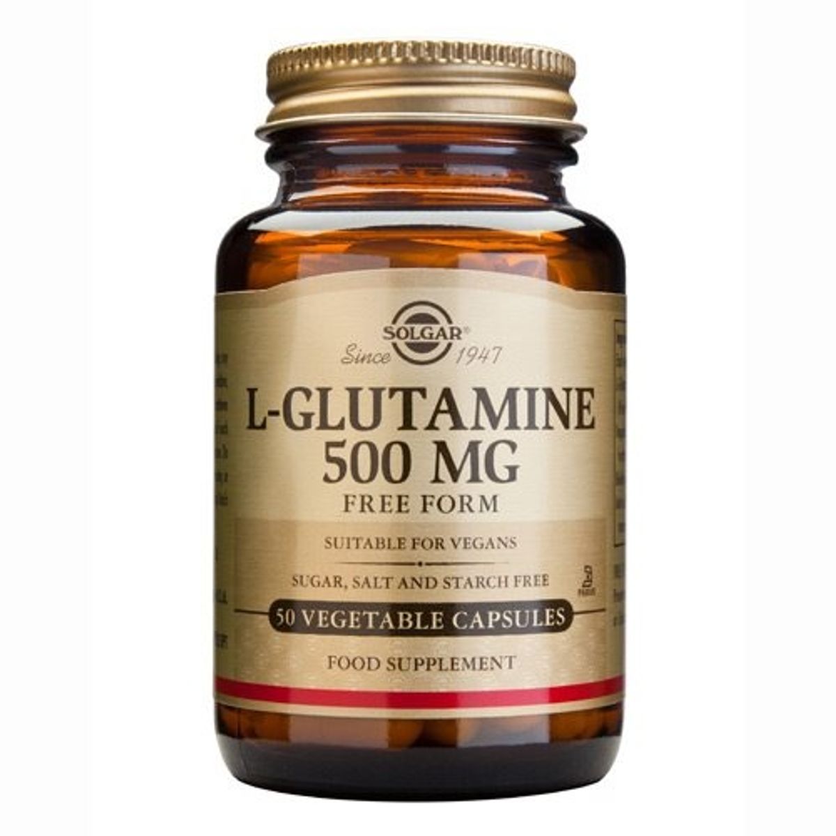 Solgar L-Glutamin 500mg vegicaps, 50 kaps.