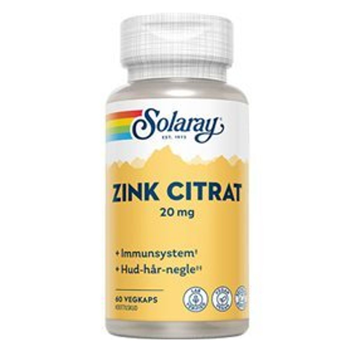 Solaray Zink Citrat 20 mg, 60kap.