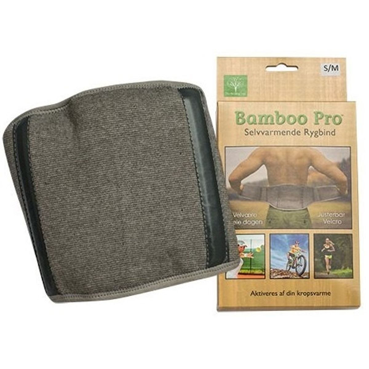 Bamboo Pro Rygstøtte, Str. S/M selvvarmende 1stk.