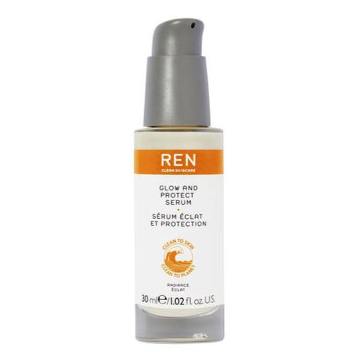 Ren Clean Skincare Glow and Protect Serum, 30ml.