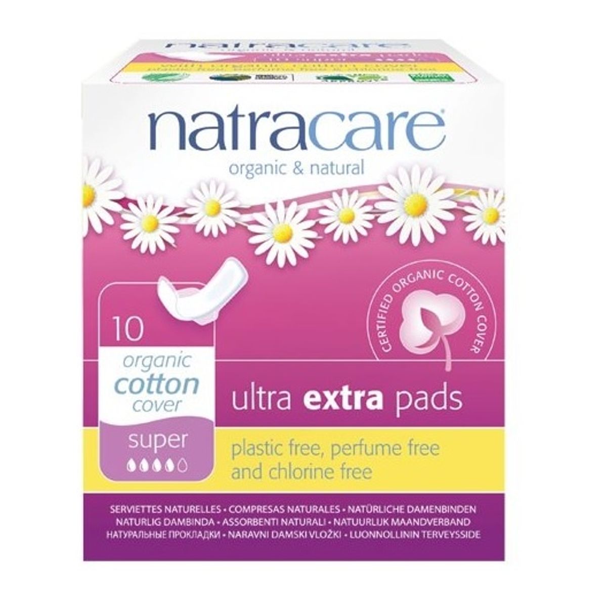 Natracare ultra extra bind super 10 stk.