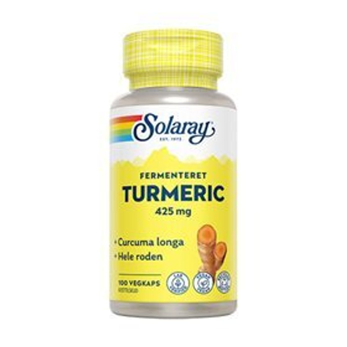 Solaray Turmeric Fermenteret, 100 kap.