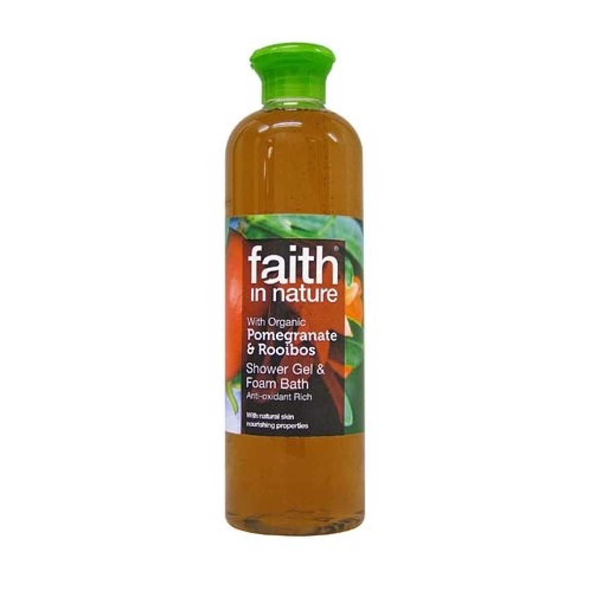 Faith in nature Showergel granatæble & rooibos rooibos, 250 ml.