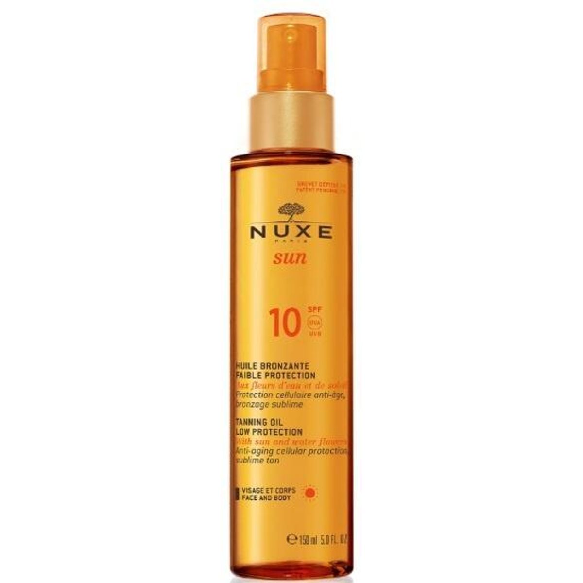 Nuxe Sun Tanning Oil SPF 10, 150ml