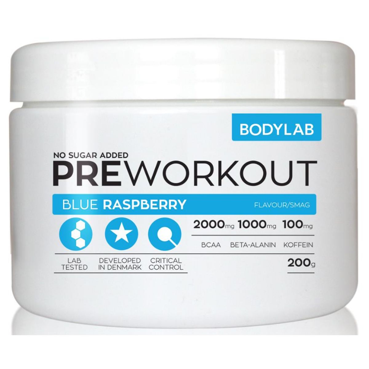 Bodylab Pre Workout - Blue Raspberry, 200g.