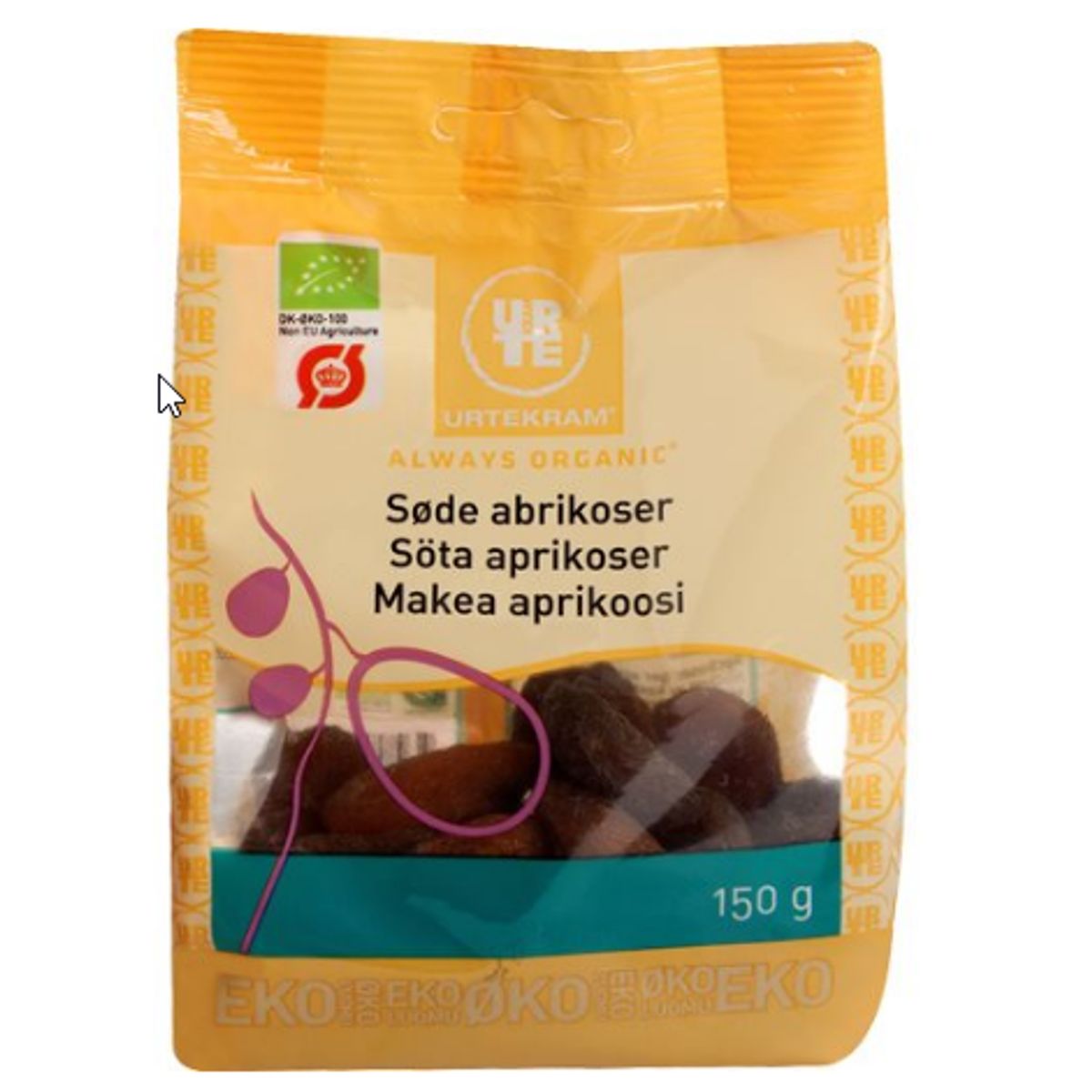 Abrikoser søde Ø, 150 g.