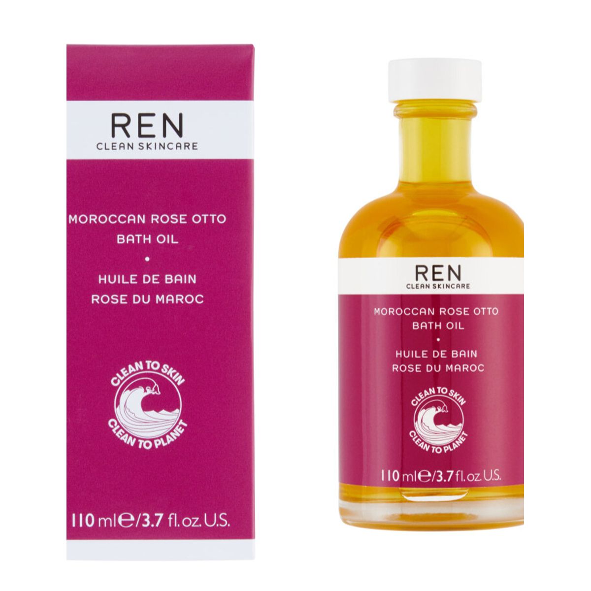 REN Clean Skincare Moroccan Rose Otto Bath Oil, 110ml.