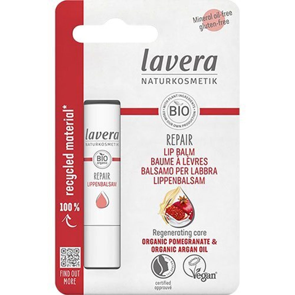 Lavera Lip Balm repair, 4g.