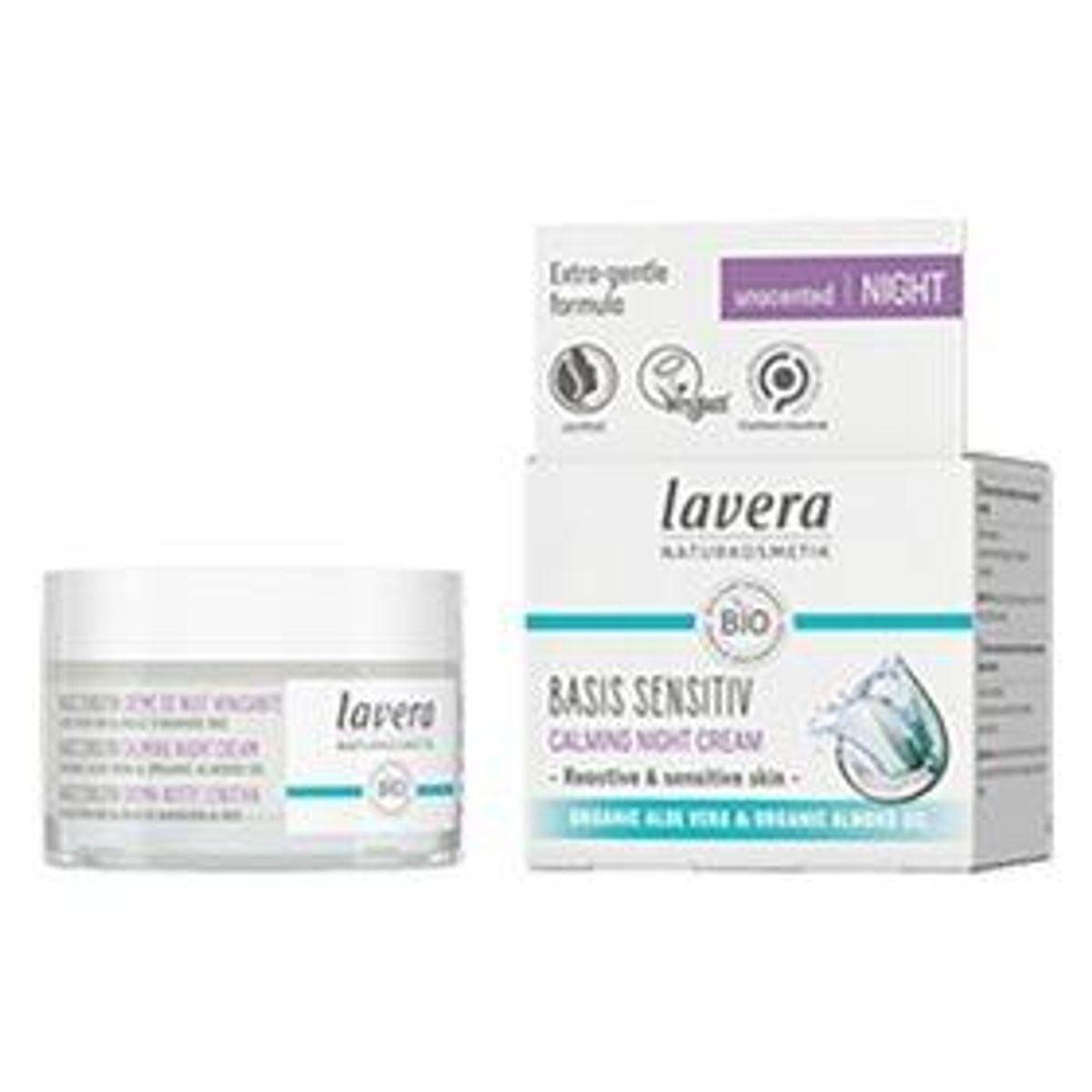 Lavera Regenerating Night Cream Aloe Vera & Almond Oil Basis Sensitiv, 50ml