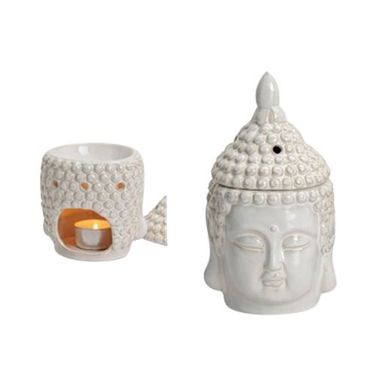 Fischer Pure Nature Duftlampe Buddha Hvid