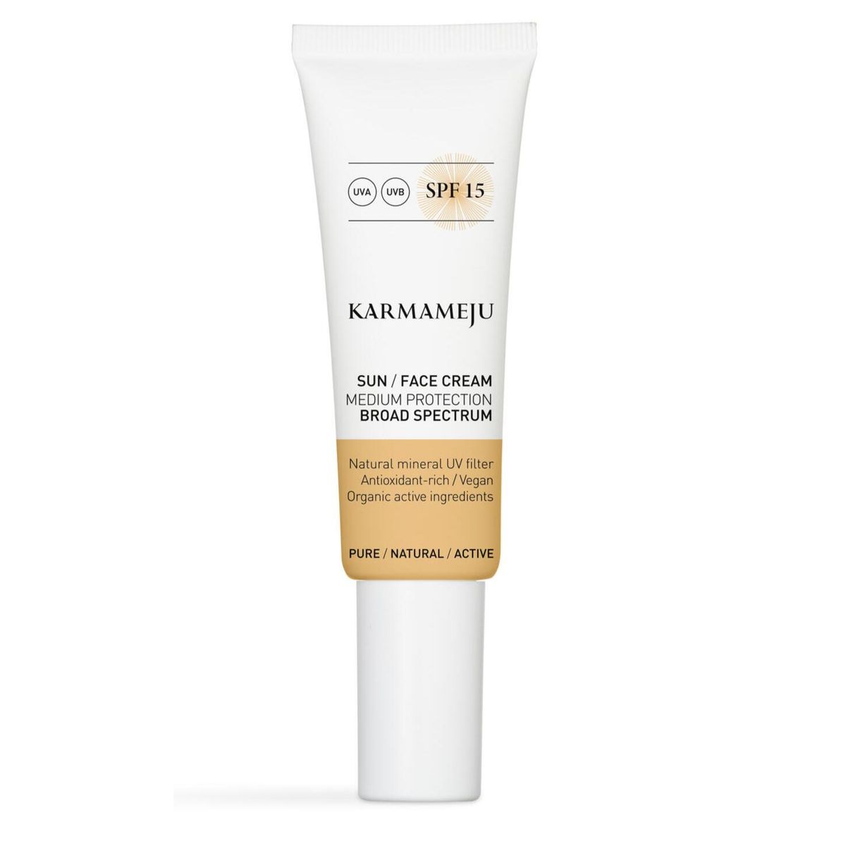 Karmameju Solcreme til Ansigtet SPF15, 50ml.